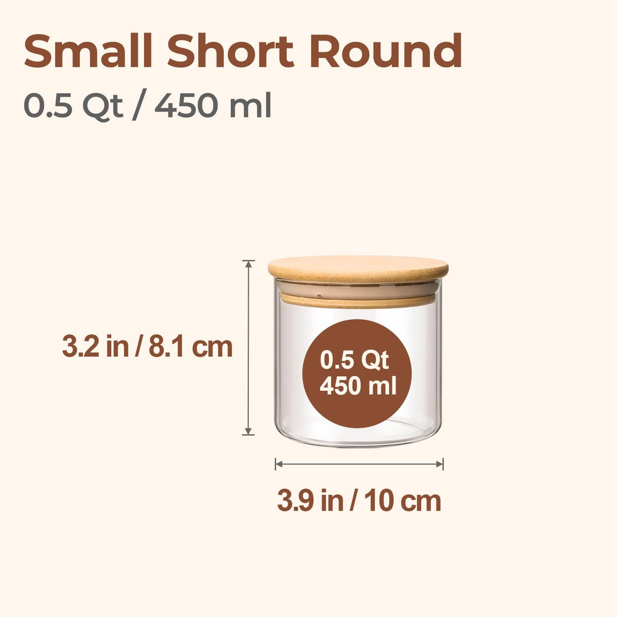 ComSaf clear glass canisters with wooden lids improve pantry visibility and storage.