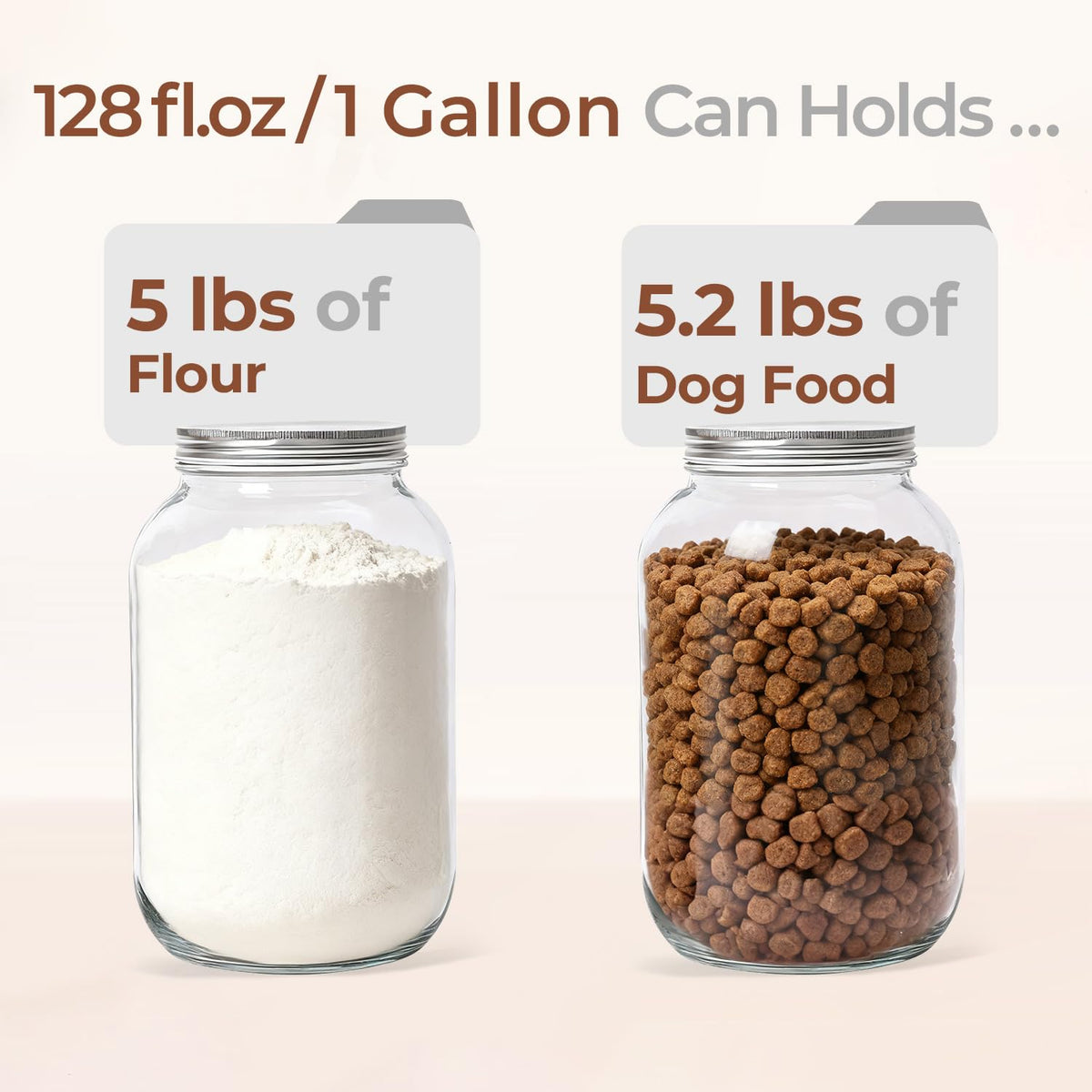 ComSaf clear pantry jar shows contents at a glance for organized storage.
