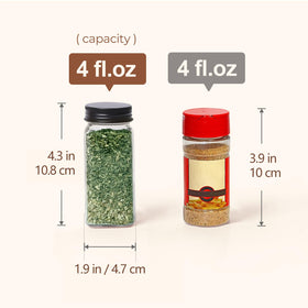 ComSaf 4 oz jars fit compact kitchens.