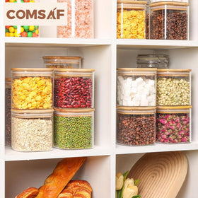 ComSaf compact pantry organizer kit fits cabinets and reduces clutter.
