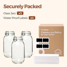 ComSaf complete pantry makeover jar set keeps ingredients accessible.