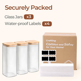 ComSaf cookie, sugar, tea jar set ideal for kitchen organization