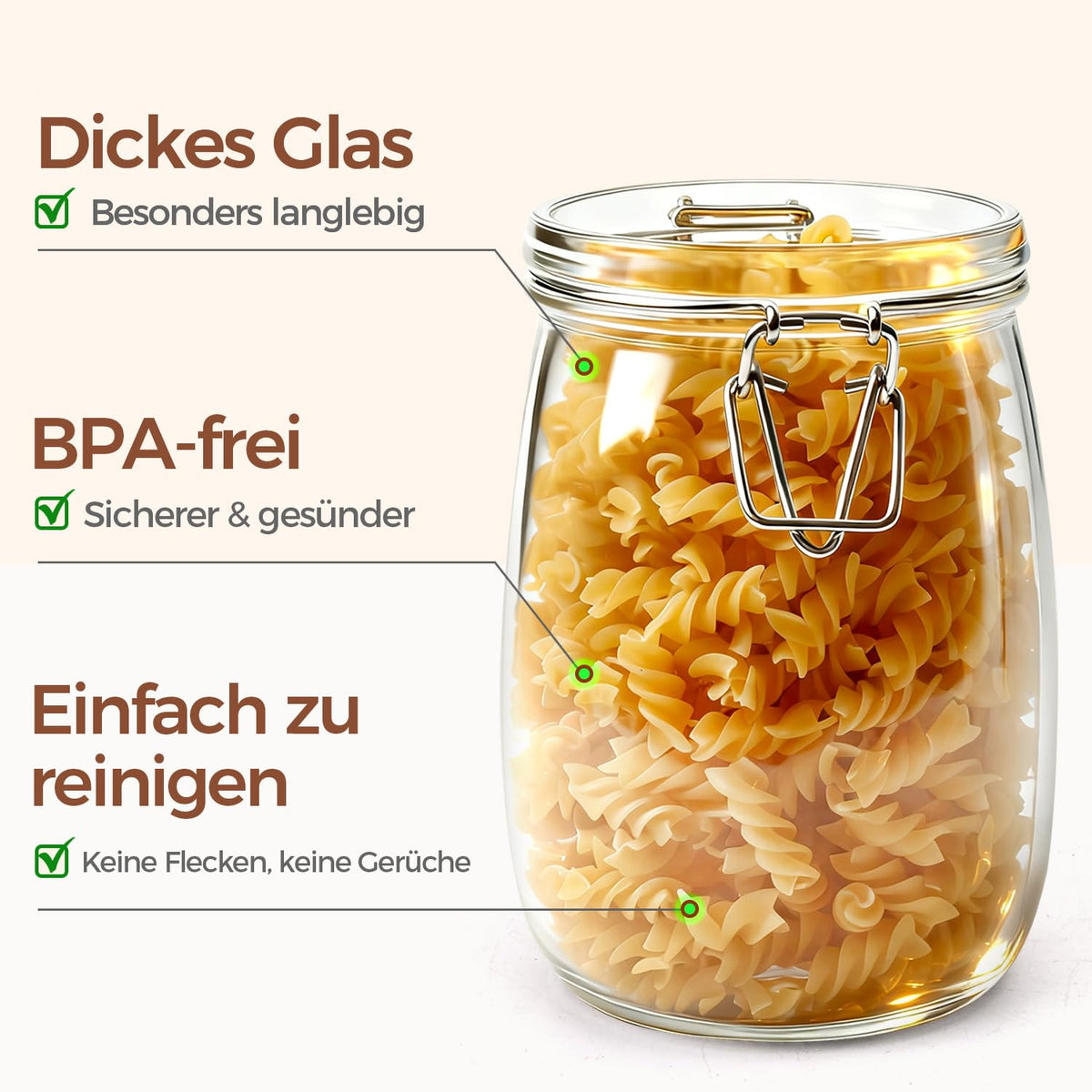 Cookies stored in ComSaf jar on counter suggesting fresh, crisp treats