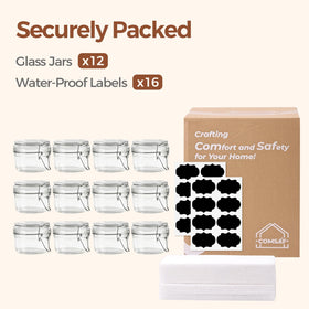 Twelve jars support bulk prep and coordinated gift sets.