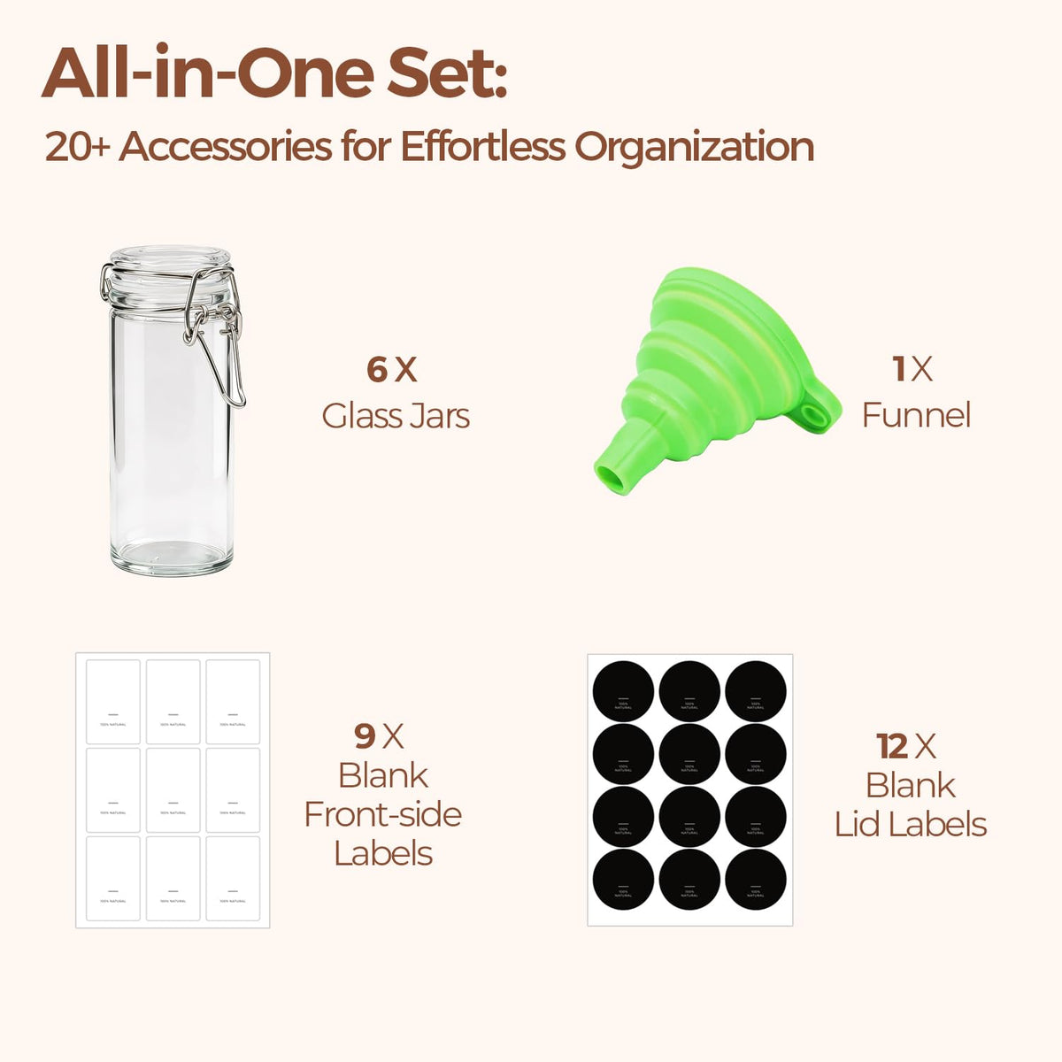 ComSaf dishwasher-safe glass jar for simple cleanup.