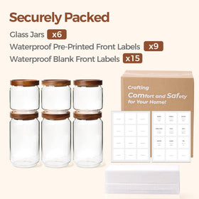 ComSaf dishwasher-safe glass containers for easy cleaning and maintained clarity.