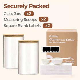 ComSaf versatile storage for flour, sugar, and rice in a 1-gallon canister