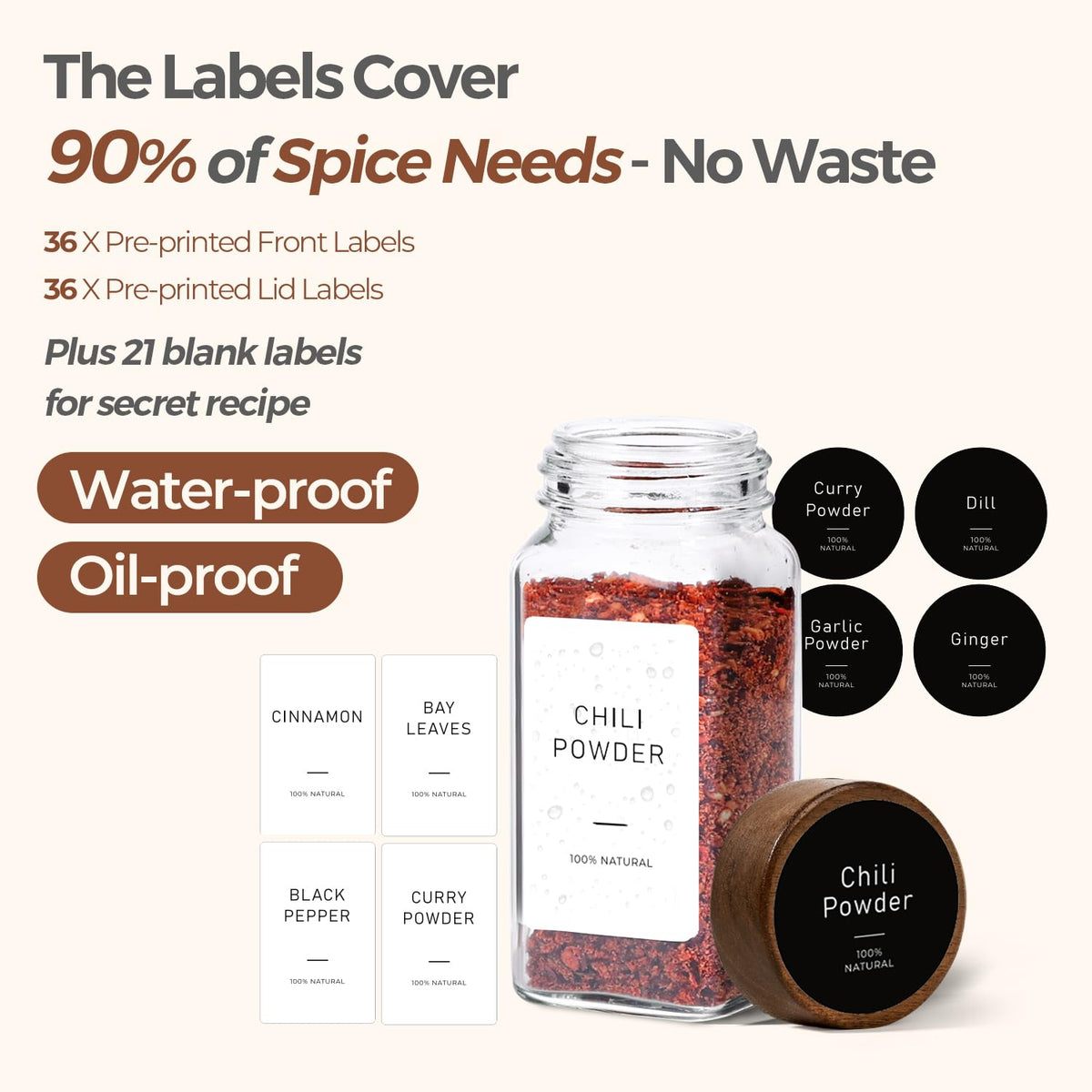 ComSaf refill funnel enables mess-free transfer to jars.