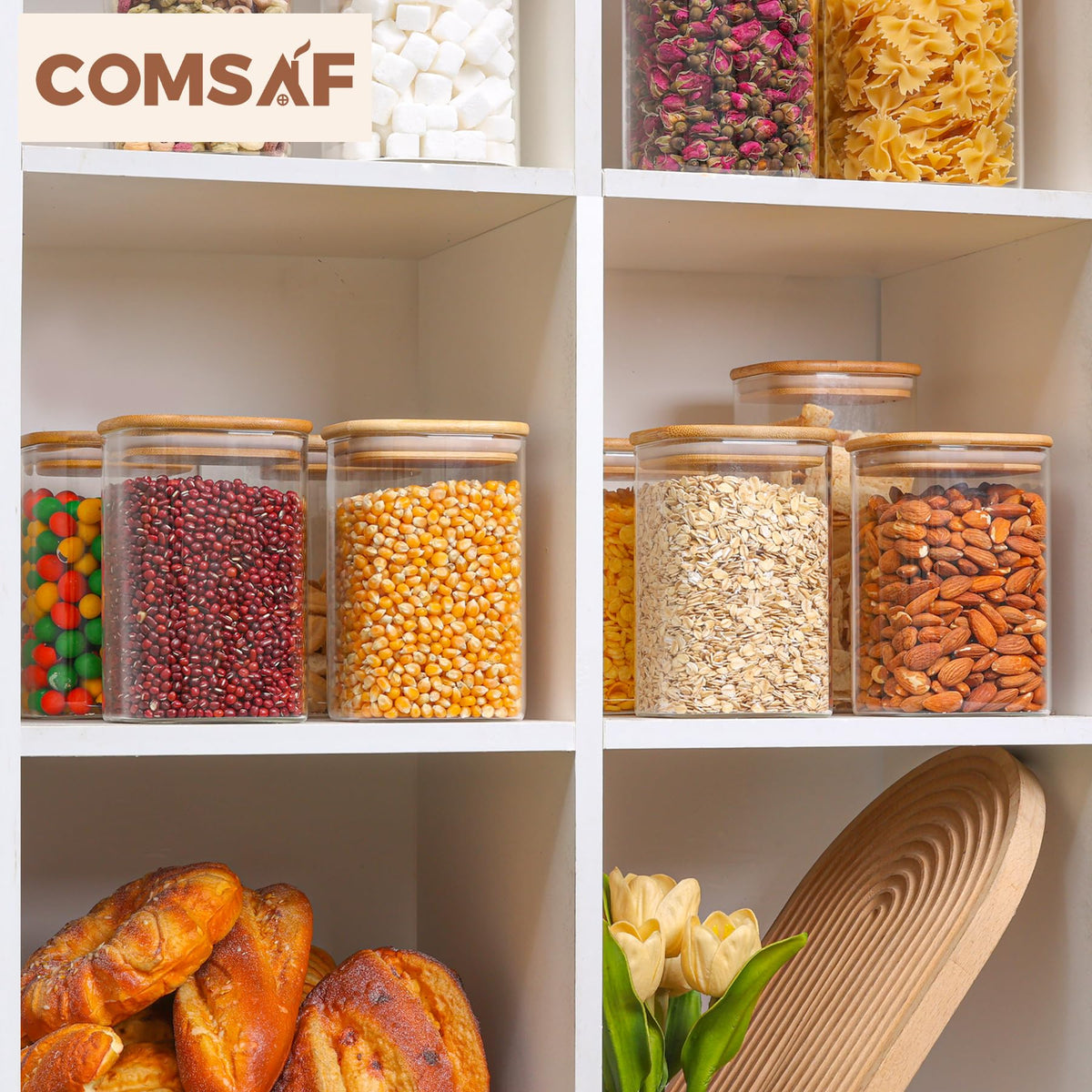 ComSaf glass jars are dishwasher-friendly when lids are removed for best care.