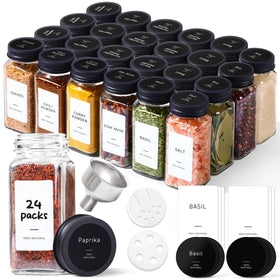ComSaf glass spice jars with labels organize your pantry efficiently.