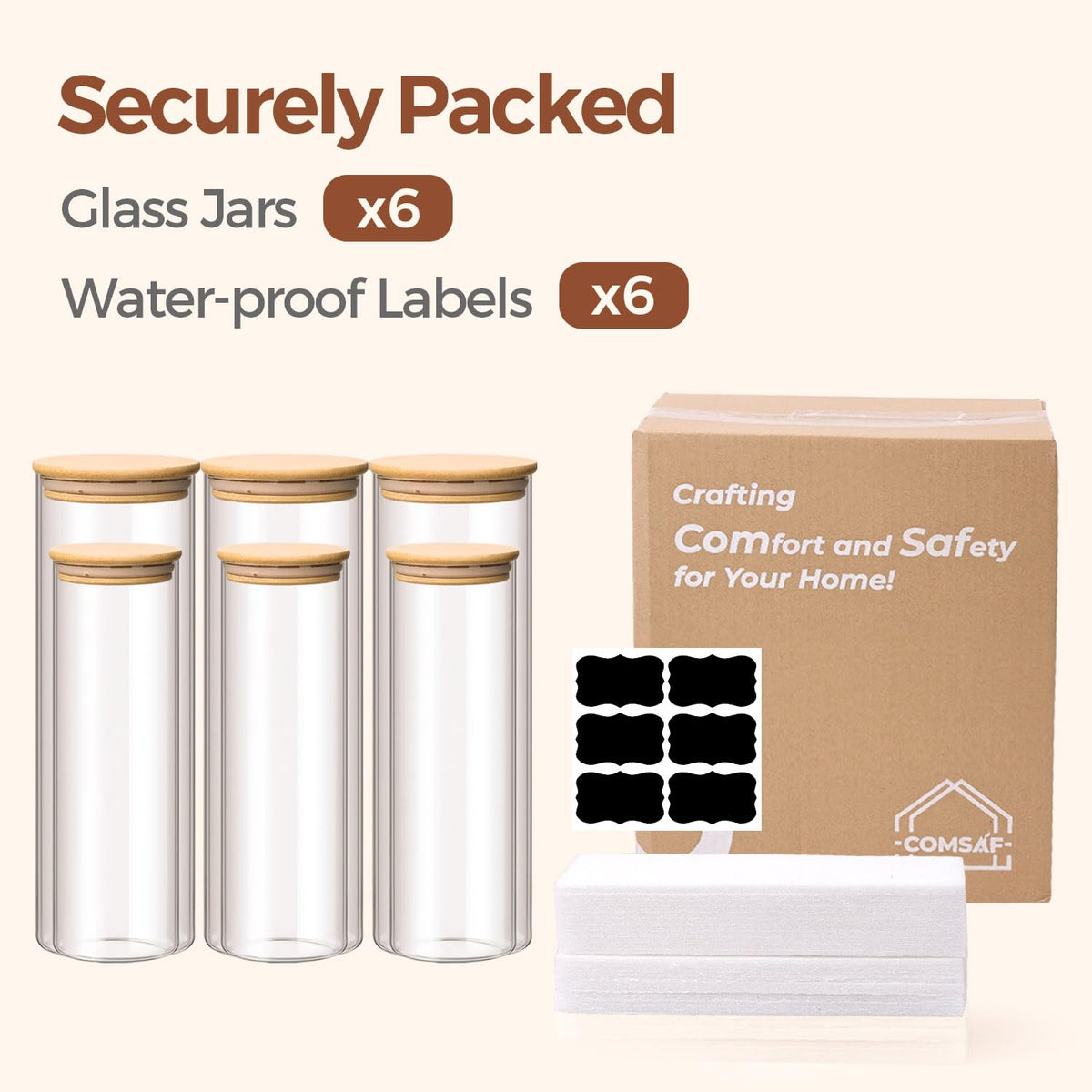 ComSaf spice jar versatile for spices, salts, or aromatics