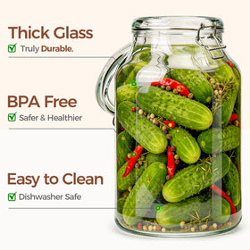 ComSaf heavy-duty glass construction with clamp lid ensures durability.