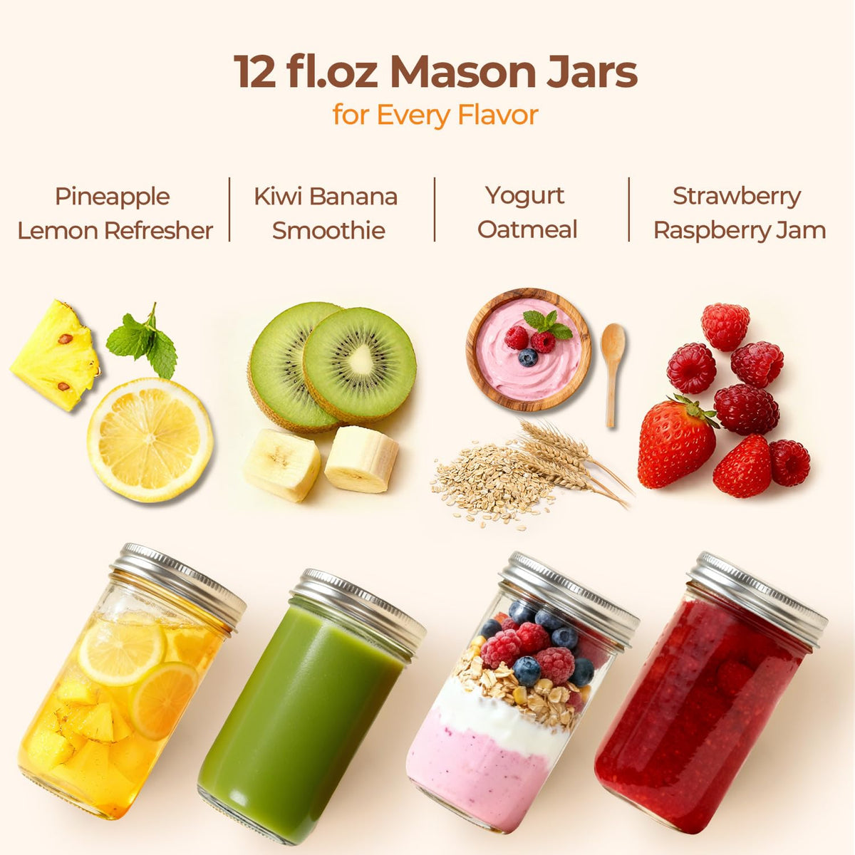ComSaf jam-sauce-dessert jar versatile for beverages, sauces, or desserts.