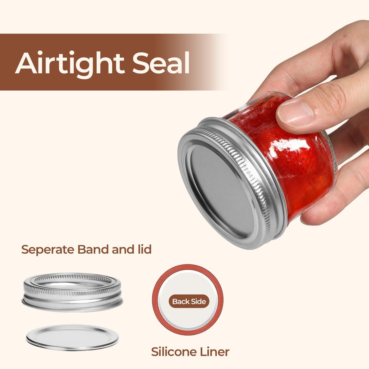 ComSaf 4oz jar ideal for honey or jelly storage and portion control