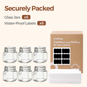 ComSaf kitchen cabinet display with clear labels showcases neat dry goods retrieval.