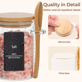 ComSaf kitchen-drawer organization with compact 8oz jars saves space.