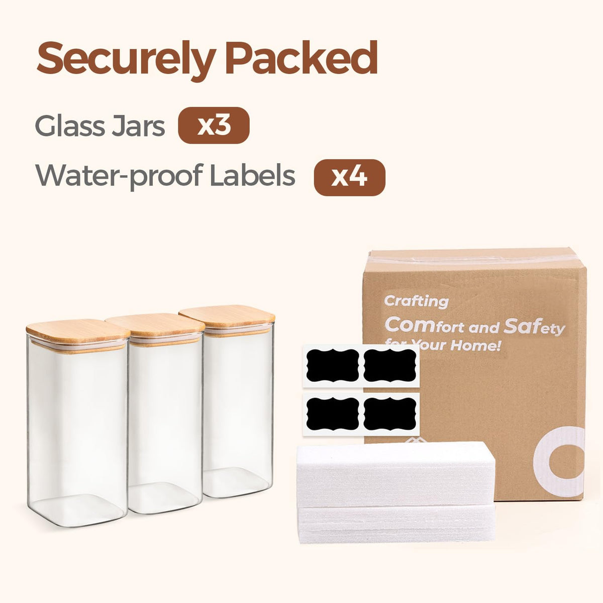 ComSaf jars suit kitchen or office for small items