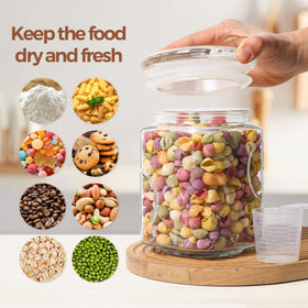 ComSaf label stickers help organize different dry goods