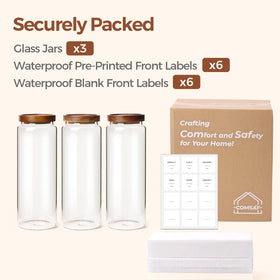ComSaf label set for easy pasta design labeling and organization.