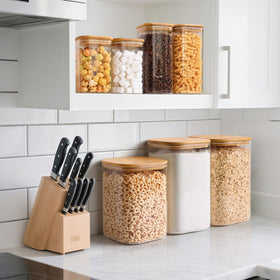 ComSaf large-capacity kitchen storage jars—maximize shelf space.