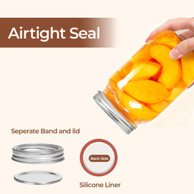 ComSaf large glass canning jar ideal for sauces and soups.