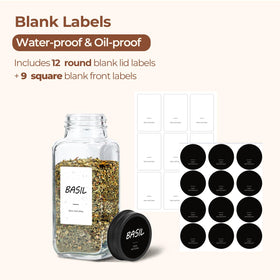 ComSaf 8 oz jars with airtight lids for moisture-free storage.