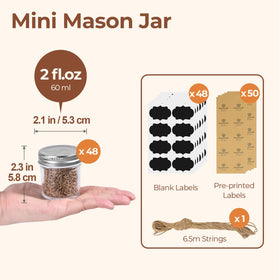 ComSaf mini jar with twine and stickers for personalized gifts