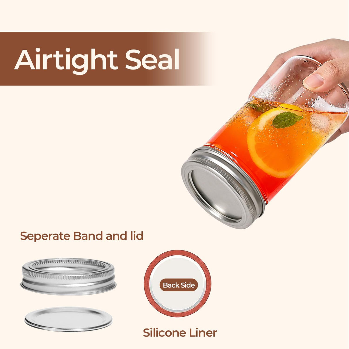 ComSaf overnight oats jar keeps breakfast ready with a tight seal.