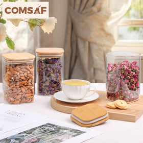 ComSaf pantry canister set enhances kitchen organization and reduces clutter.