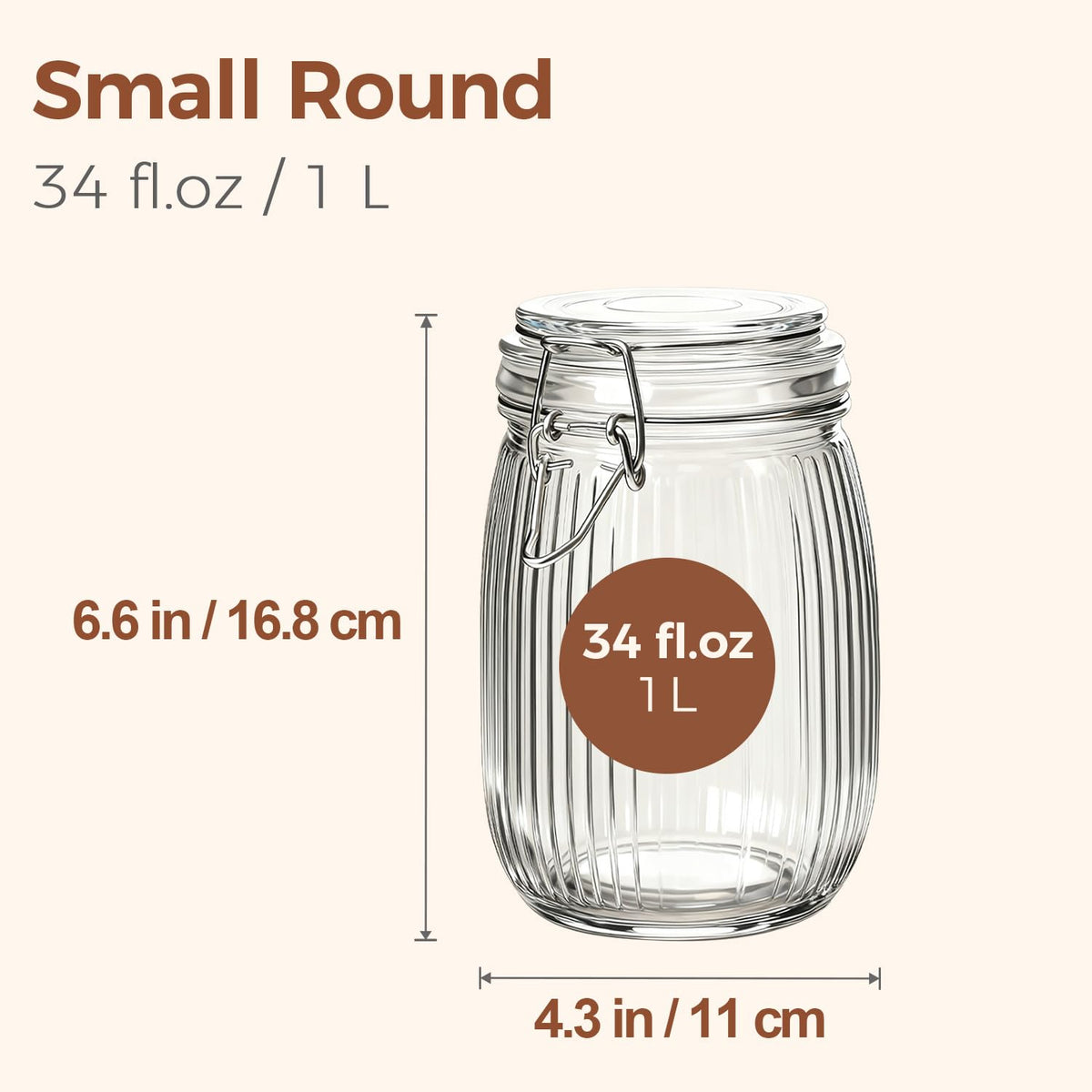 ComSaf pantry jars keep dry goods visible and organized.