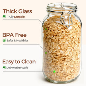 ComSaf pantry organizer jar set creates a cohesive kitchen look.
