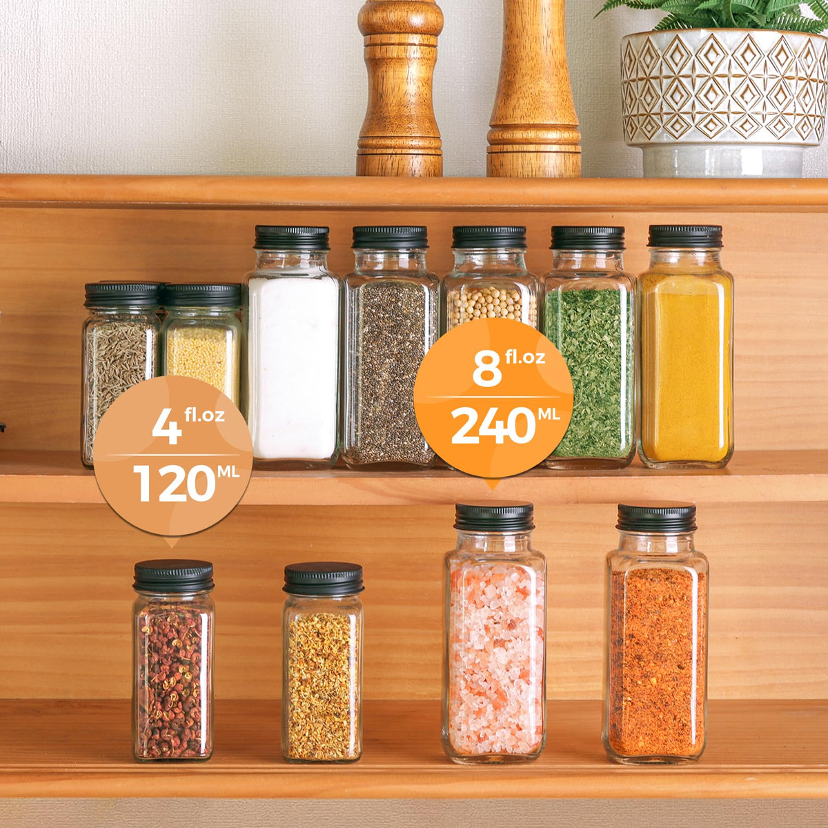 ComSaf pepper grinder included for freshly ground spice flavor.