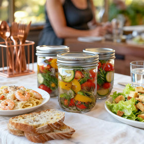 ComSaf pickling jar filled with colorful vegetables for easy preservation