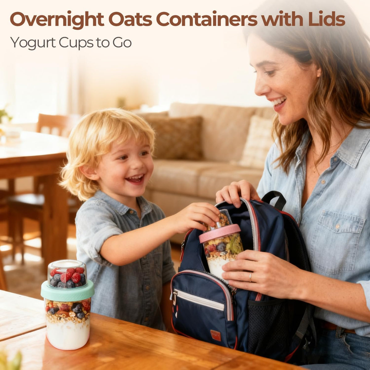 ComSaf reusable jars for salads and snacks support organized meal planning.