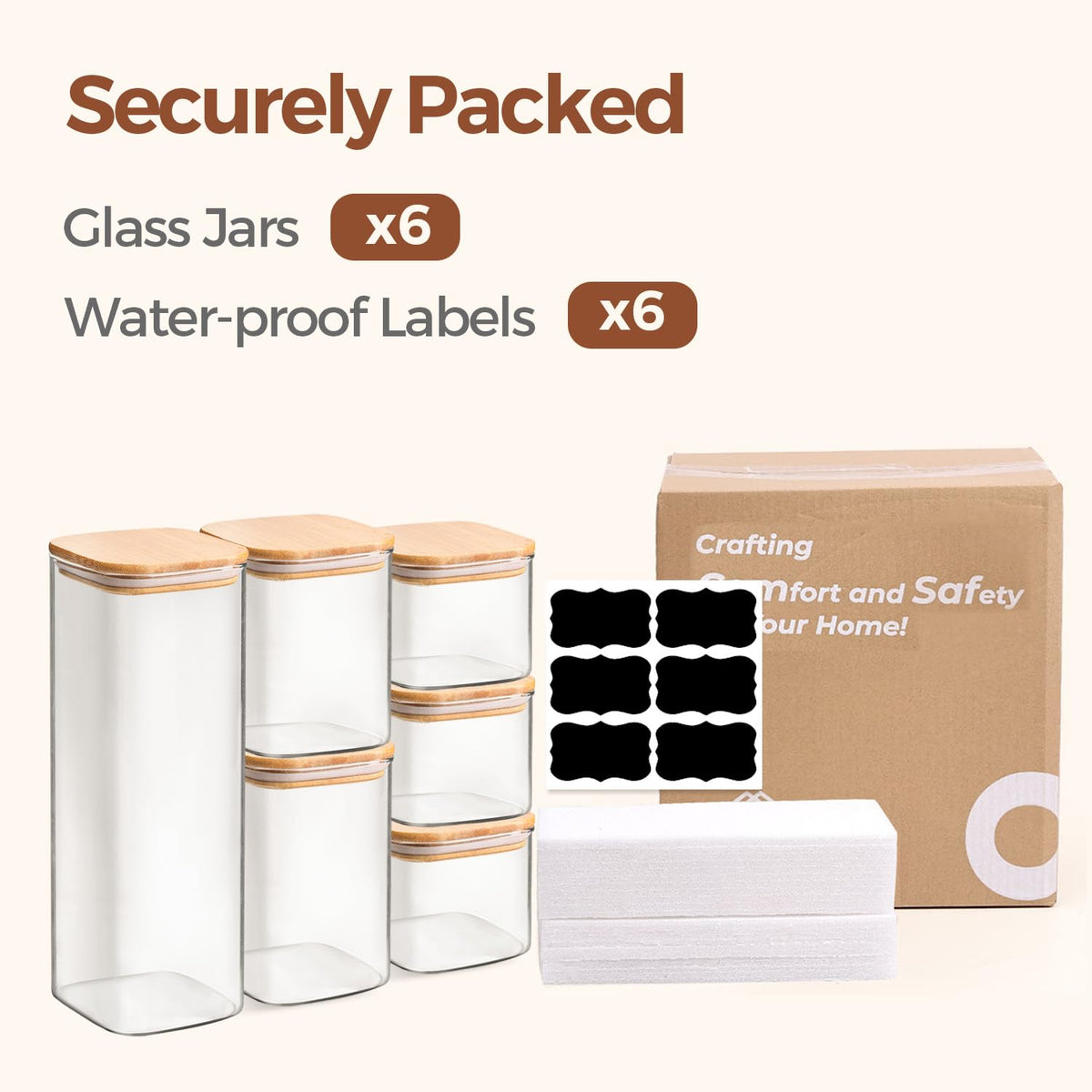 ComSaf see-through container keeps kitchen staples visible and ready.