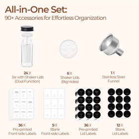 ComSaf shaker inserts with wide holes prevent clogs for smooth pouring.
