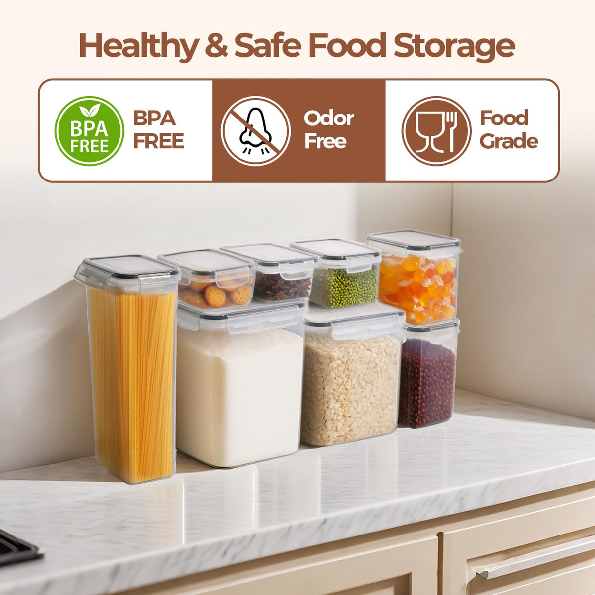 ComSaf small 1-3qt containers for nuts or tea