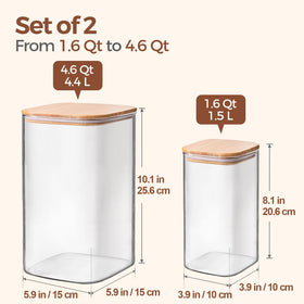 ComSaf small square glass jar keeps sugar fresh and organized.