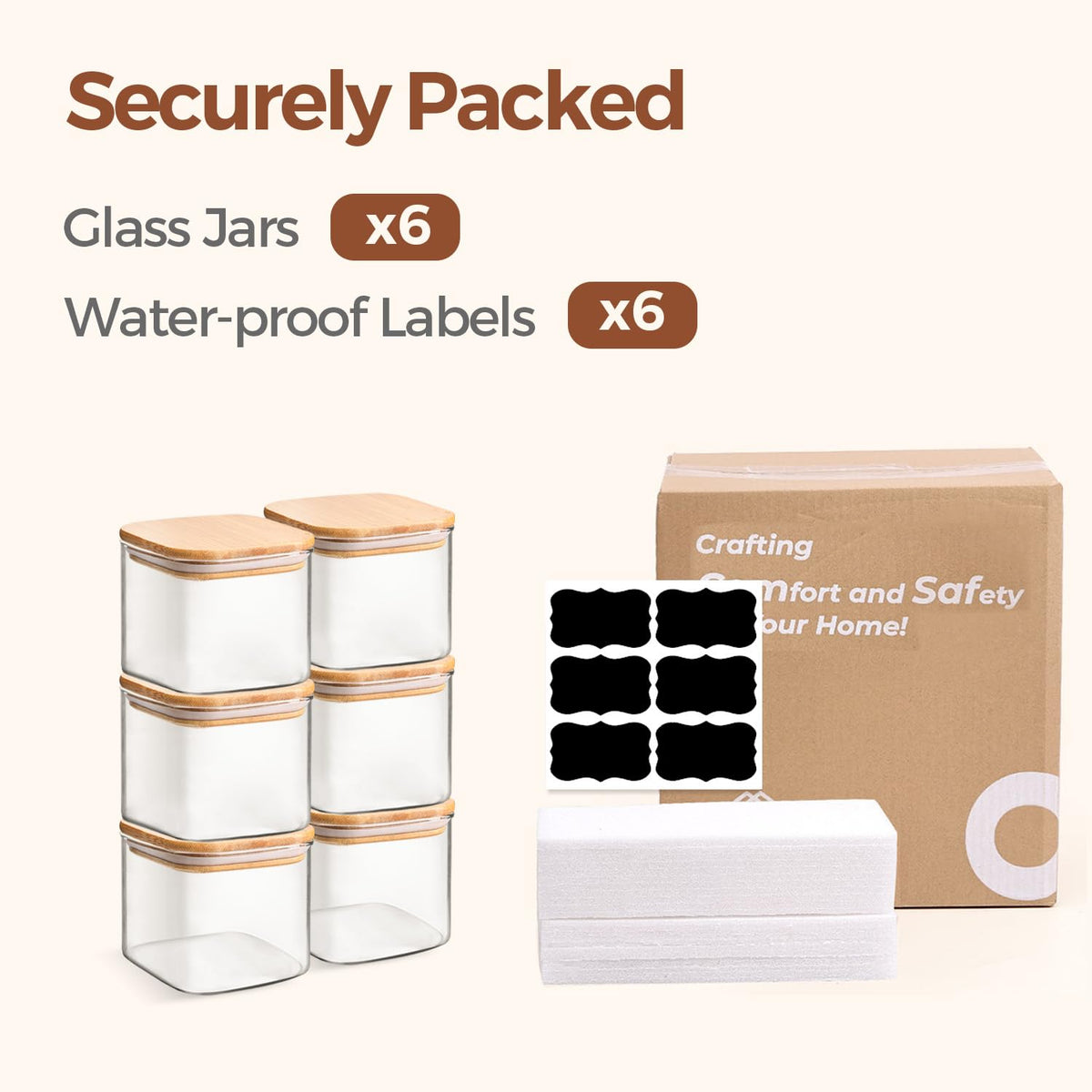 ComSaf multi-use containers suited for snack, spice, coffee, and sugar storage
