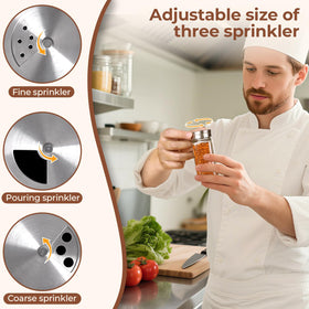 ComSaf space-saving spice set fits shelves and drawers to reduce clutter.
