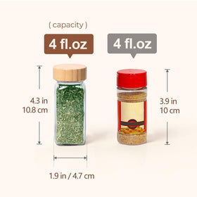 ComSaf 4 oz jars offer ample spice storage in a compact footprint.