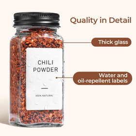 ComSaf spice jars in a drawer for compact, tidy storage and quick seasoning.