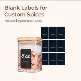 ComSaf jars with tight seals preserve flavor and dust-free storage.