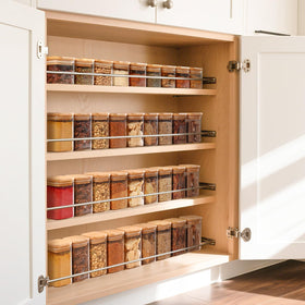 ComSaf square-design jars maximize cabinet storage and stacking.