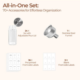 ComSaf 4oz square spice bottles offer compact storage and ample capacity.
