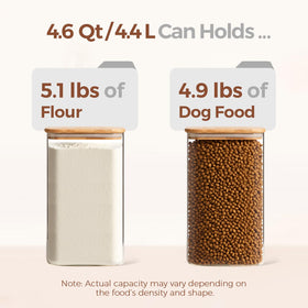 ComSaf square-design glass jar—efficient pantry organization and space saving.
