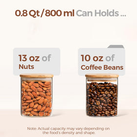 ComSaf square glass container offers transparent view for quick level checks.