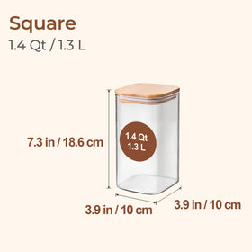 ComSaf square pantry jars with lids keep cereals fresh