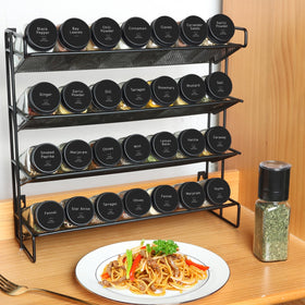 ComSaf square spice bottles fit neatly in drawers and shelves