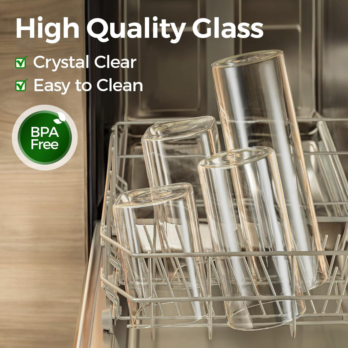 ComSaf stackable design saves cabinet space while keeping spices, snacks, and coffee organized.